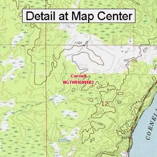   Map   Cornell, Wisconsin (Folded/Waterproof)