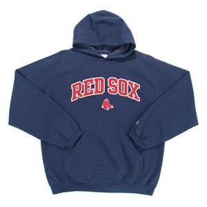 Boston Red Sox MLB Goalie Hooded Sweatshirt (Navy) (2X Large)(Felt 