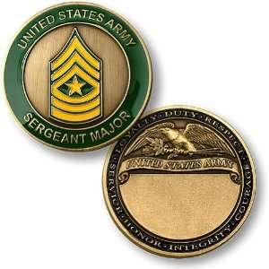 Army Sergeant Major Engravable Challenge Coin