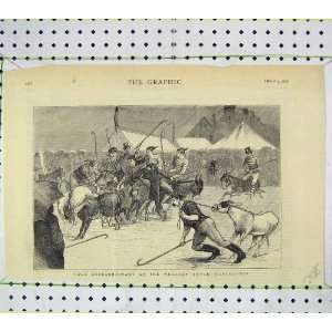 Scene Polo Donkeys 1878 Whalley Range Manchester Print  