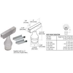   CRS Top Rail Adapter for 180 Degree Center Post