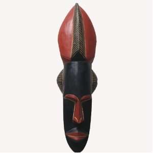  African Obarima Sese Wood Mask   Handmade in Ghana