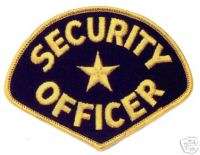 TWO) SECURITY GUARD OFFICER UNIFORM PATCH BADGE  