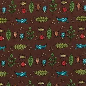   Bugs Dirt Brown Quilt Cotton Fabric By the Yard Arts, Crafts & Sewing