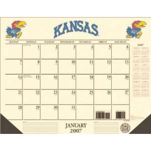 Kansas Jayhawks 22x17 Desk Calendar 2007
