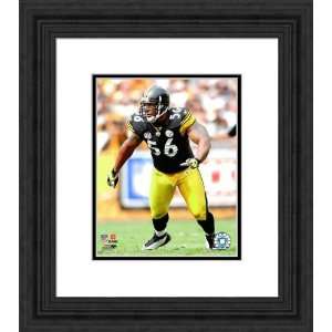  Framed Lamarr Woodley Pittsburgh Steelers Photograph 