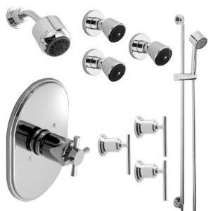 New Haven Complete Shower Kit 06 Finish Brushed Nickel, Handle Type 
