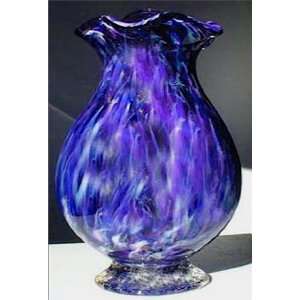    Glass Urns Purple & Teal Glass Cremation Urn
