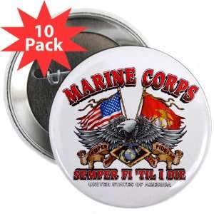  25 Button (10 Pack) Marine Corps Semper Fi Til I Die 