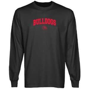 Gonzaga Bulldogs Charcoal Logo Arch Long Sleeve T shirt