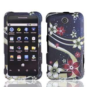 For Cricket ZTE X500 Score Accessory   Floral Galaxy Design Hard Case 