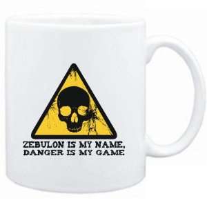 Mug White  Zebulon is my name, danger is my game  Male Names  