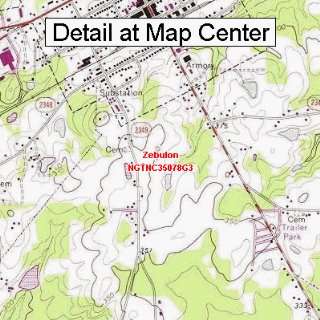  USGS Topographic Quadrangle Map   Zebulon, North Carolina 