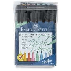  Faber Castell 8 Pitt Artist Pen Brush Pastel colors 16 17 