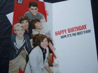 OFFICIAL ~ ONE DIRECTION 1D ~ RELATION, AGE and OPEN Birthday Card FAB 