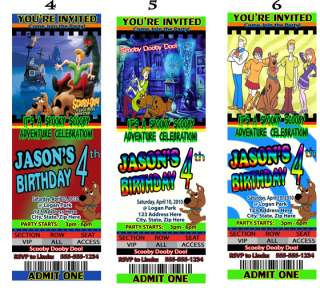 Scooby Dooby Doo Birthday Party Invitations Favors  