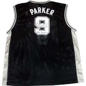  Tony Parker San Antonio Spurs Autographed Black Replica 