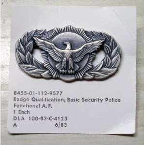 USAF Security Police Badge Full Size 6/83 