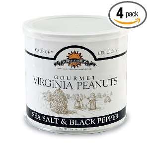 Virginia Peanuts Sea Salt and Black Pepper, 12 Ounce (Pack of 4 
