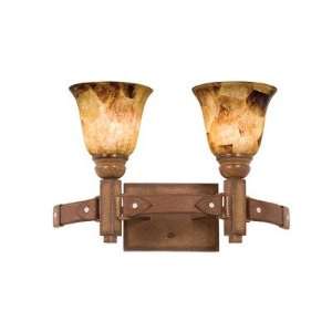 Kalco 4642BG/PS11, Rodeo Drive Pen Shell Wall Vanity Lighting, 2 Light 