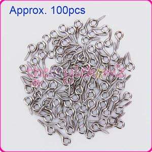   Plated Screw Eye Pin Peg Tail 10mm Jewelry Making Findings Craft