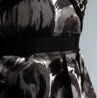 BCBGMAXAZRIA BCBG Max Azria Dress Black Gray Strapless Sz 6 NWT  