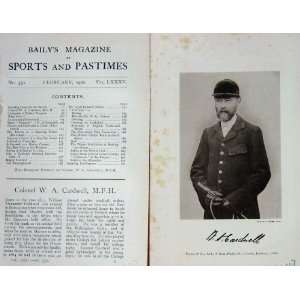   1906 Antique Portrait Colonel William Cardwell Sport