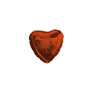  18 CTI Brand Orange Heart   Mylar Balloon Foil Health 