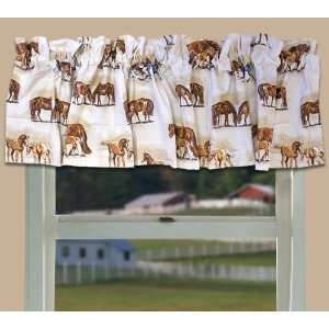  Horse Window Curtain Valance (18 Inches X 80 Inches)