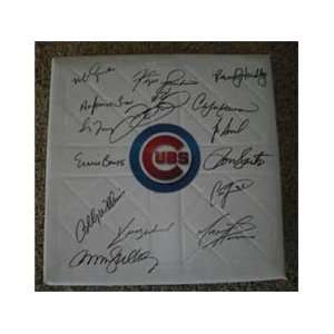 Chicago Cubs Legends Signed Baseball Base by 15   Banks  