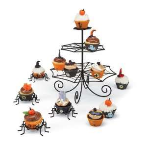 Black Metal Spider Cupcake Holders, Set Of Four Kitchen 