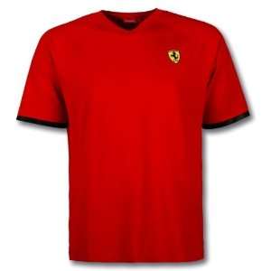  Ferrari Scudetto V Neck T Shirt Red Large Sports 