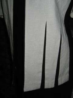 VINTAGE 80s CHIC BLACK & WHITE DRESS SUIT OUTFIT M 10  