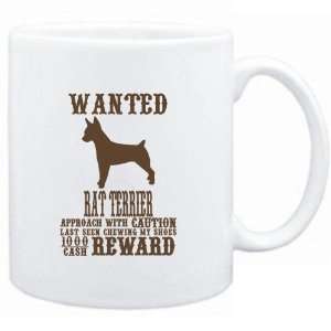  Mug White  Wanted Rat Terrier   $1000 Cash Reward  Dogs 