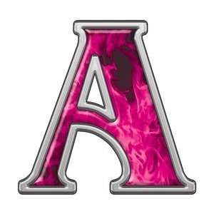 com Reflective Letter A with Inferno Pink Flames   24 h   REFLECTIVE 