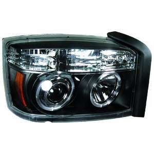 IPCW CWS 729BL2 Blue Projector Headlight with Rings and Black Housing 
