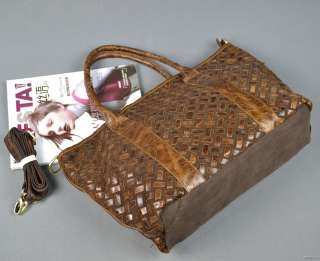 Woven Leather bag shoulder bag satchel purses handbags  