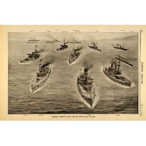  1898 Print Scientific American Sampson Cuban Ship Fleet 