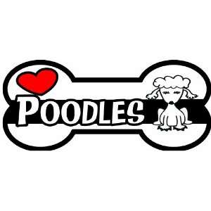   Inch by 6 Inch Car Magnet Funny Bone, Love Poodles