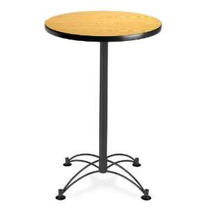  Round Cafe Table 24 Cherry Top/Black Base Office 
