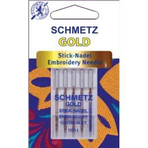  Schmetz Gold Embroidery Machine Needles Size 11/75, 5 