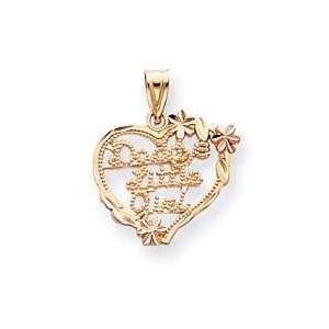  Daddys Little Girl Charm in 14k Two tone Gold Jewelry
