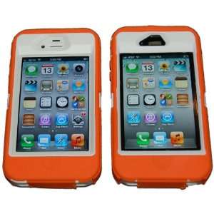 4S Body Armor Defender Orange and White   Comparable to Otterbox 