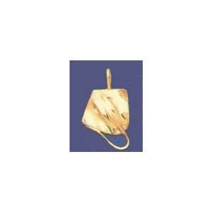   Costello 14K Gold 30MM Sting Ray Nautical Pendant