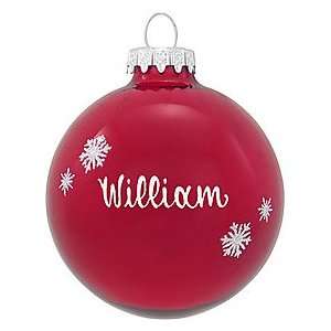    Personalized Transparent Red Snowflake Ornament