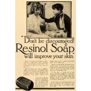  1916 Ad Resinol Soap Clear Complexion Skin Scalp Hair 