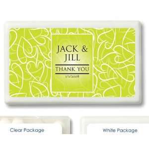 Wedding Favors Green Heart Pattern Personalized Mint Container Favors 