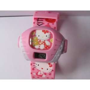  1 Piece Hello Kitty Projection Image LCD Watch Bracelet 