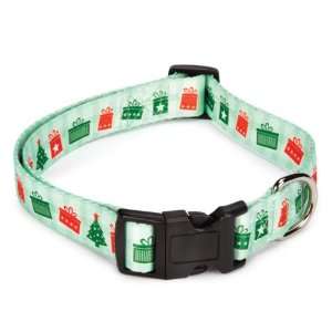 Casual Canine Polyester Holly Jolly Dog Collar and Lead Set, 18 to 26 