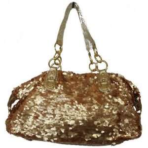   Drop Sequined Satchel Style Shoulder Handbag Purse 